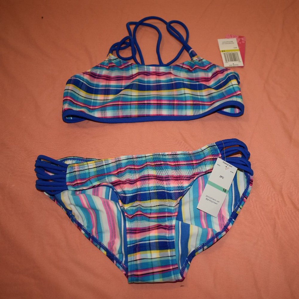 Gossip Girl KIds Bikini Size 16 NWT